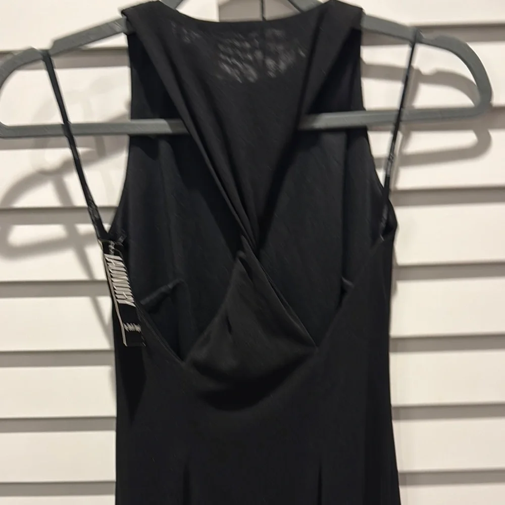 Laundry By Shelli Segal Black lined Halter Sheath Maxi Dress - Picture 3 of 10